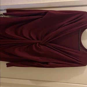 Burgundy long sleeve top